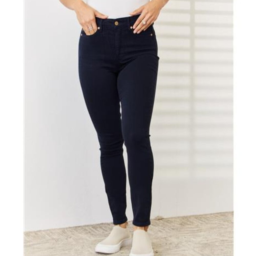 NWT 💙 Judy Blue Garment Dyed Tummy Control Skinny Jeans, Ankle Jeans, Slimming - Picture 3 of 10